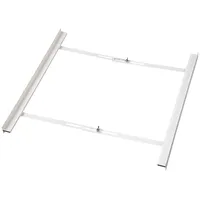 xavax Zwischenbaurahmen, Verbindungsrahmen für Waschmaschine und Trockner mit offener Front, Universell für Marken z.B. Beko, Siemens, Bauknecht, AEG, Bosch, Miele, Maße 55 x 68 cm, Zurrgurt, weiß
