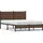 vidaXL Metallbett ohne Matratze Braun Eichen-Optik 140x200 cm