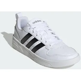 adidas COURTWAVE SCHUH - Cloud White / Core Black / Silver Metallic - 38 2/3