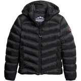 Superdry Damen. Fuji Steppjacke mit Kapuze schwarz 44 - 44