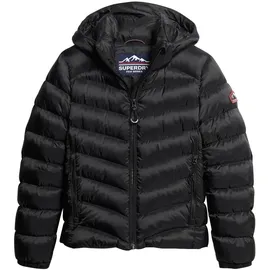 Superdry Damen. Fuji Steppjacke mit Kapuze schwarz 44 - 44
