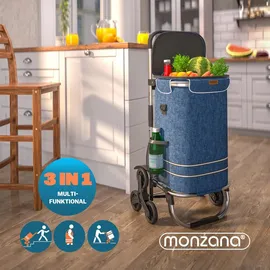 monzana 3in1 Einkaufstrolley blau 0,44 m