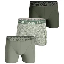 Björn Borg Boxershort Cotton Stretch 3er Pack Grün / Weiß XXL