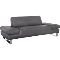 2-Sitzer W.SCHILLIG "taboo Designsofa mit hohem Sitzkomfort", grau (grau s22), B:202cm H:76cm T:91cm, Flachgewebe S22 (100% Polyester);Stoff S37 (100% Polyester): Luxus-Microfaser in Lederoptik;Longlife Xtra-Leder Z59: Glattleder mit modischer Prägung. Hautstärke 0, 9 - 1, 1 mm;Longlife Xtra-Leder Z69: Das feinnarbige, gedeckte Softleder Z69 besticht durch seine außergewöhnliche Weichheit im trendigen »Vintage-Look«, Hautstärke 0, 9 - 1, 1 mm, Sofas, mit Normaltiefe, inklusive Armlehnenverstellung