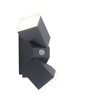 Selltec LED Wandleuchte Aluminium schwenkbar 1100 lm inkl. Bewegungsmelder anthrazit