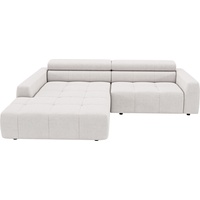 Candy 3C Candy Ecksofa »Denver auch mit Cord- und Easy care-Bezug, Kopfteilverstellung«, weiß