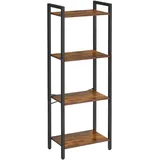 VASAGLE Standregal, Braun, Holzwerkstoff, 24x107x40 cm, Wohnzimmer, ,