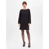 s.Oliver Kleid Langarm Pailletten Schwarz 36