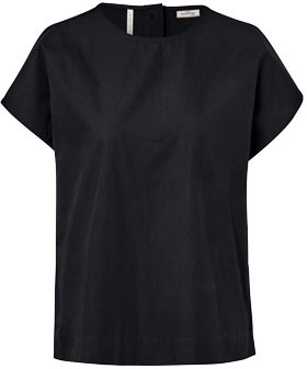 Tchibo - Blusenshirt im Materialmix - Schwarz - Gr.: 44 - schwarz - 44