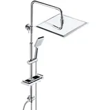 JOHO Edelstahl Duschsystem ohne Armatur Chrom 30x30cm