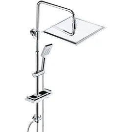 JOHO Edelstahl Duschsystem ohne Armatur Chrom 30x30cm