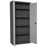 Proregal Stahlschrank Metall 60x180x40 cm Grau