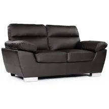 Habitat et Jardin Ledersofa aus rekonstituiertem Leder und Pvc Dallas - 169 x 88 x 90 cm - 2-sitzer - Schokolade