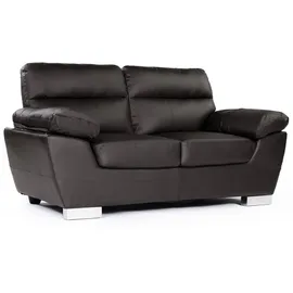 Habitat et Jardin Ledersofa aus rekonstituiertem Leder und Pvc Dallas - 169 x 88 x 90 cm - 2-sitzer - Schokolade