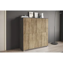 OTTO home PC-Schrank OTTO HOME "Kenia, Sekretär, Home Office", matera, kastanien breslau, B:120cm H:125cm T:39,5cm, Sekretäre, Mit Push-to-open, Tastaturauszug und praktischem Stauraum