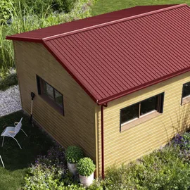 Bravo Trapezblech 12 x Abdeckblech 125 x 45 cm 6,75 m2 Stärke 0,3 mm Rot