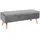 Relaxdays Truhenbank Samt Dunkelgrau 40 x 110 x 40 cm