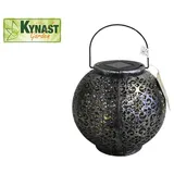 KYNAST GARDEN Solar Laterne Metalloptik 18 x 17 cm inkl. Akku grau