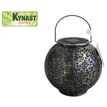 KYNAST GARDEN Solar Laterne Metalloptik 18 x 17 cm inkl. Akku grau