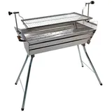 Grillpeter Mangal Ararat Edelstahl 2mm Schaschlikgrill mit verstellbarer Grillhöhe