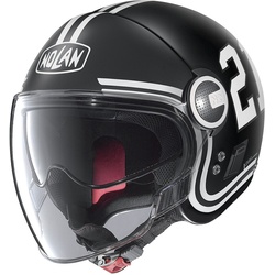 Nolan N21 Visor Quarterback Jet Helm, zwart-wit, XS