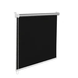 Thermorollo Verdunklungsrollo 75x150cm schwarz Fensterrollo mit Thermobeschichtung  100% Abdunklung