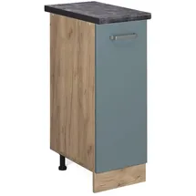 Vicco Apothekerschrank R-Line Blau-Grau/Goldkraft Eiche 30 cm AP Anthrazit