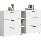 xonox.home Xonox Wohnwand, Weiß, Holzwerkstoff, 176x99x34 cm Wohnzimmer, Wohnwände, Anbauwände