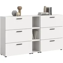 xonox.home Xonox Wohnwand, Weiß, Holzwerkstoff, 176x99x34 cm Wohnzimmer, Wohnwände, Anbauwände