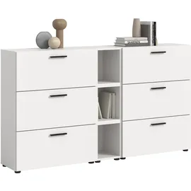 xonox.home Xonox Wohnwand, Weiß, Holzwerkstoff, 176x99x34 cm Wohnzimmer, Wohnwände, Anbauwände