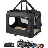 LIONTO Hundetransportbox faltbar - schwarz M