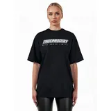 trueprodigy Toni F Logo Print Oversized Rundhals Schwarz XL