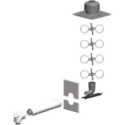 ATEC Schacht-Set PolyTwin  DN 60/100-DN 80, PP-Abgassystem/PP, weiß