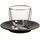 Villeroy & Boch Manufacture Rock Espressoglas mit Untertasse 60 ml schwarz