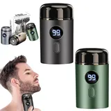 Neuester Tragbarer Elektrischer Mini-rasierer, Sopami Mini Rasierer, Capsule Razor,Sopami Mini Shaver,USB Waschbarer Reise-Nass-Trockenrasierer für Damen Herren (Grün+Grau)