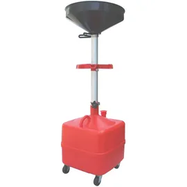 CCLIFE Ölauffangwagen 35L Kunststoff 69-175cm rot mit Rollen