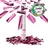 Relaxdays Party Popper 40 cm 4 St. Pink