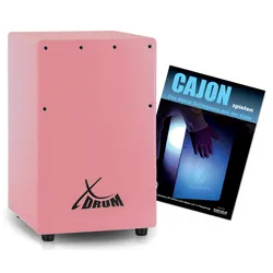 XDrum KC-37PK Kinder-Cajon Pink Set mit Schule