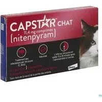 Capstar 11,4 mg Chat, Comprimé antiparasitaire externe pour chat, bt 6 Comprimé(S) pc(s)