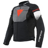 Dainese Air Fast Tex Jacket, Sommer Motorradjacke, Quickdry Gewebe, Weiche Schulter Und Ellbogenprotektoren, Motorradjacke Für Herren, Schwarz/Grau/Weiß, 50