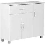 Wohnling Sideboard 90 x 75 x 30 cm Weiß