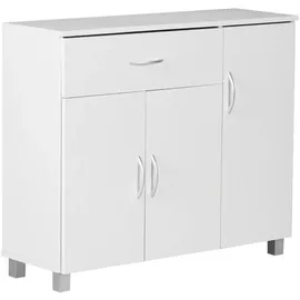Wohnling Sideboard 90 x 75 x 30 cm Weiß