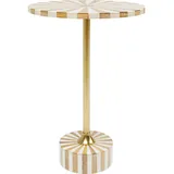 Kare DESIGN Beistelltisch Domero Cirque 86729 Dekor Weiß / Gold 40 cm