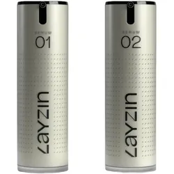 LAYZIN Anti-Aging Serum-Duo für strahlende Haut Schwarz 