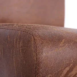 Mendler 2er-Set Esszimmerstuhl Littau, Stuhl Küchenstuhl Textil, Wildlederimitat, Beine Struktur - Eiche