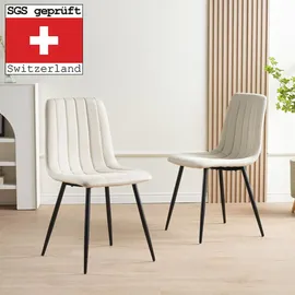 Albatros Esszimmerstuhl GARDA Stoff beige 4er Set