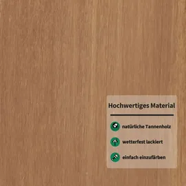 MCombo Kaminholzregal Holz 90 x 185 x 186 cm mit Rückwand und wasserdichter Abdeckung Natürlich