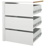 VCM Catania Schubladeneinsatz 3 Schubladen 57 cm bis 120 cm Kleiderschrank weiß