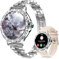 Damen Smartwatch mit Telefonfunktion 1.3" HD Touchscreen 120+ Sportmodi Fitness Uhr mit Herzfrequenz Blutdruck SpO2 & Schlafmonitor