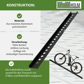 Baumarktplus TRUTZHOLM Auffahrschiene 194cm Traglast 200kg Alu schwarz Auffahrrampe Verl... Schwarz 2 Stück